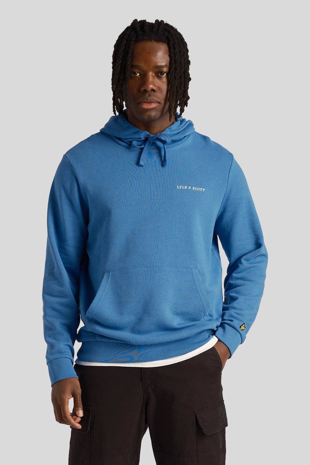 Lyle and scott online hoodie lichtblauw