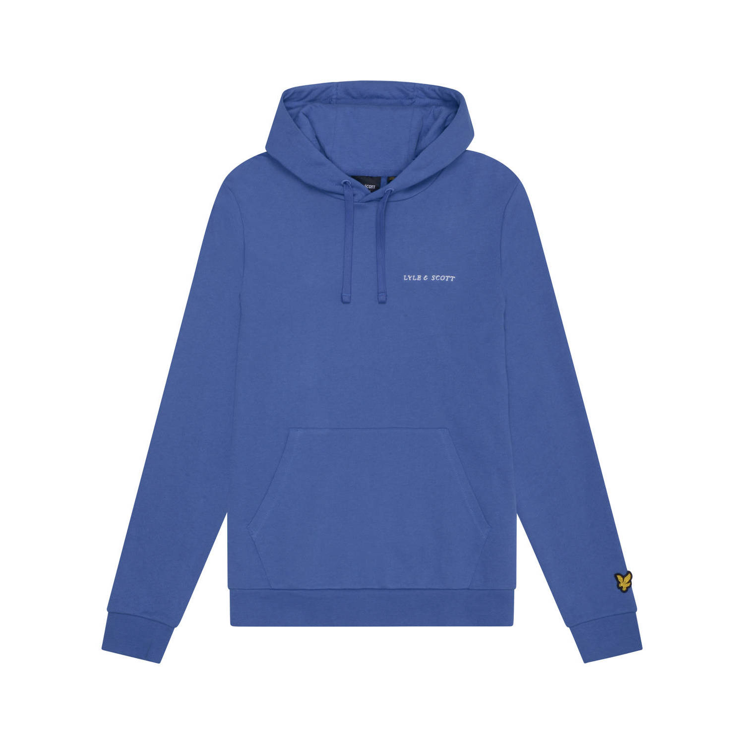 Lyle & Scott Loopback Hoodie met Borduurwerk Blue Heren
