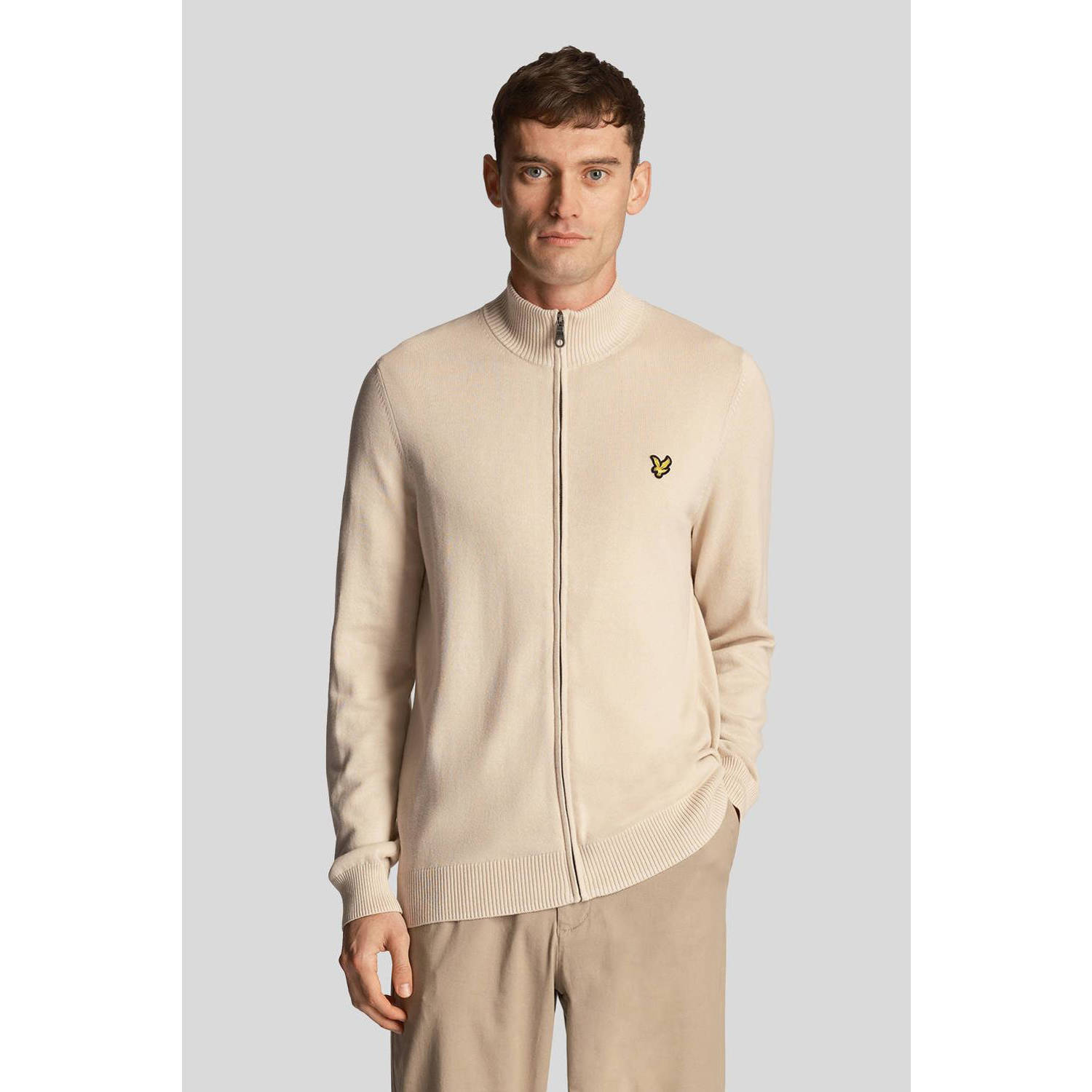 Lyle & Scott vest met logo beige
