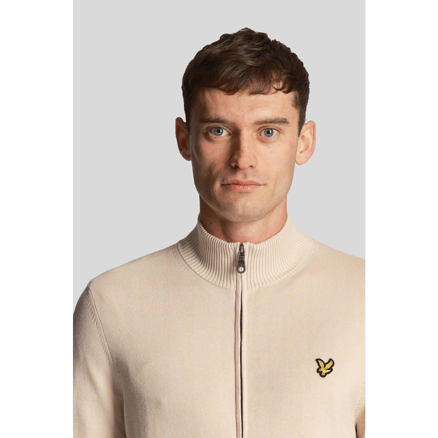Lyle & Scott vest met logo beige