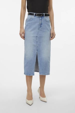 spijkerrok VMVERI light blue denim