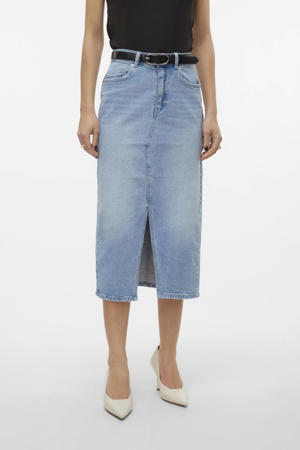 spijkerrok VMVERI light blue denim