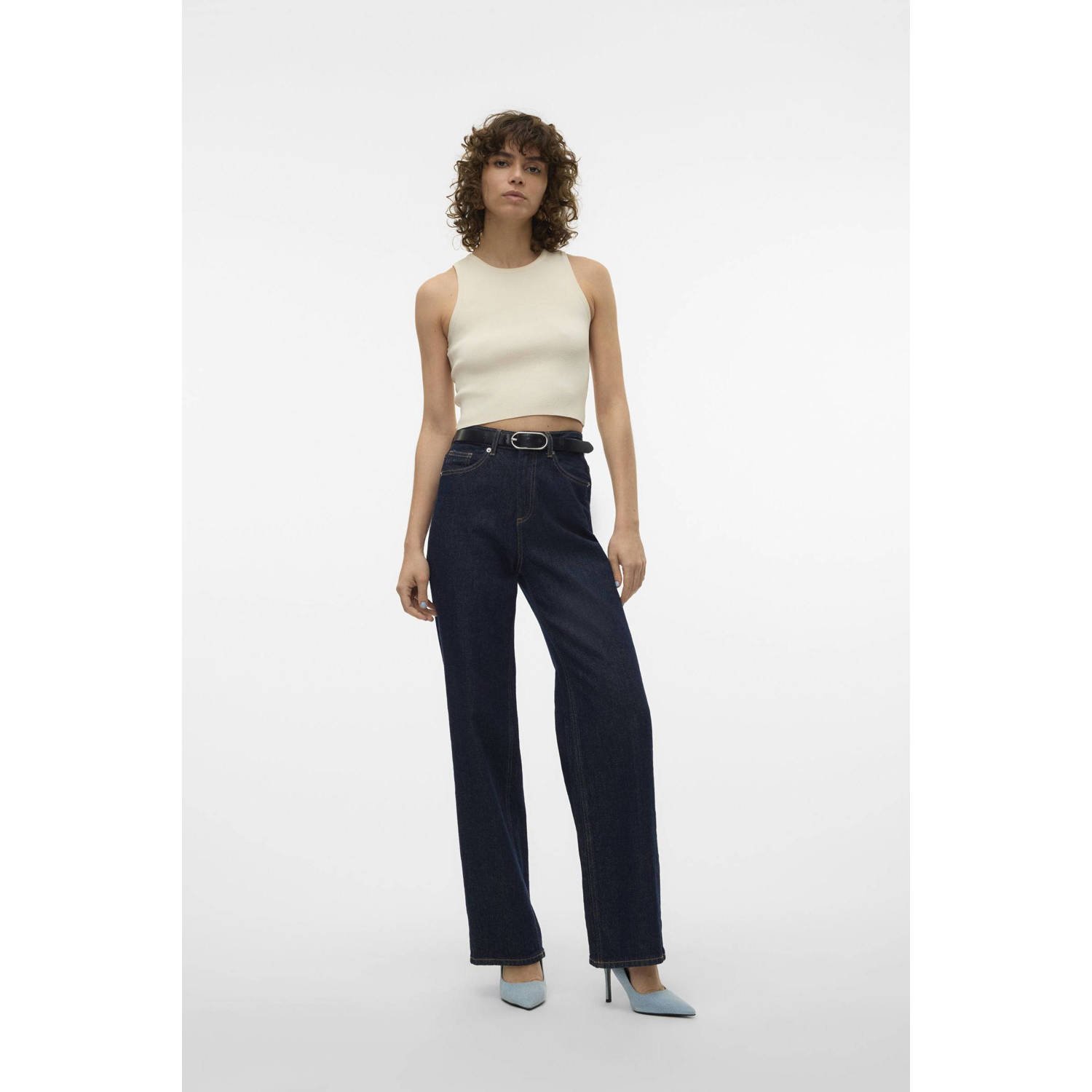 VERO MODA gebreide top VMGINNY creme