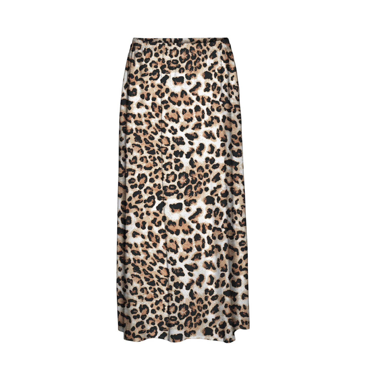 VERO MODA maxi rok VMEASY met dierenprint bruin zwart wit