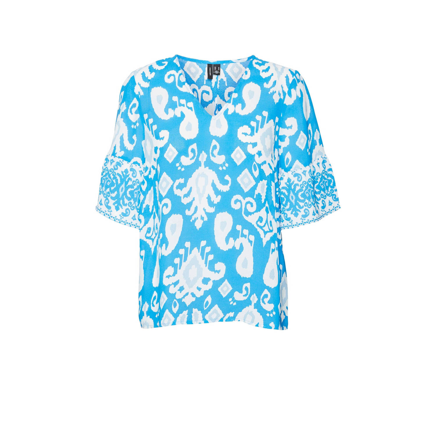 VERO MODA top VMJOY met all over print lichtblauw