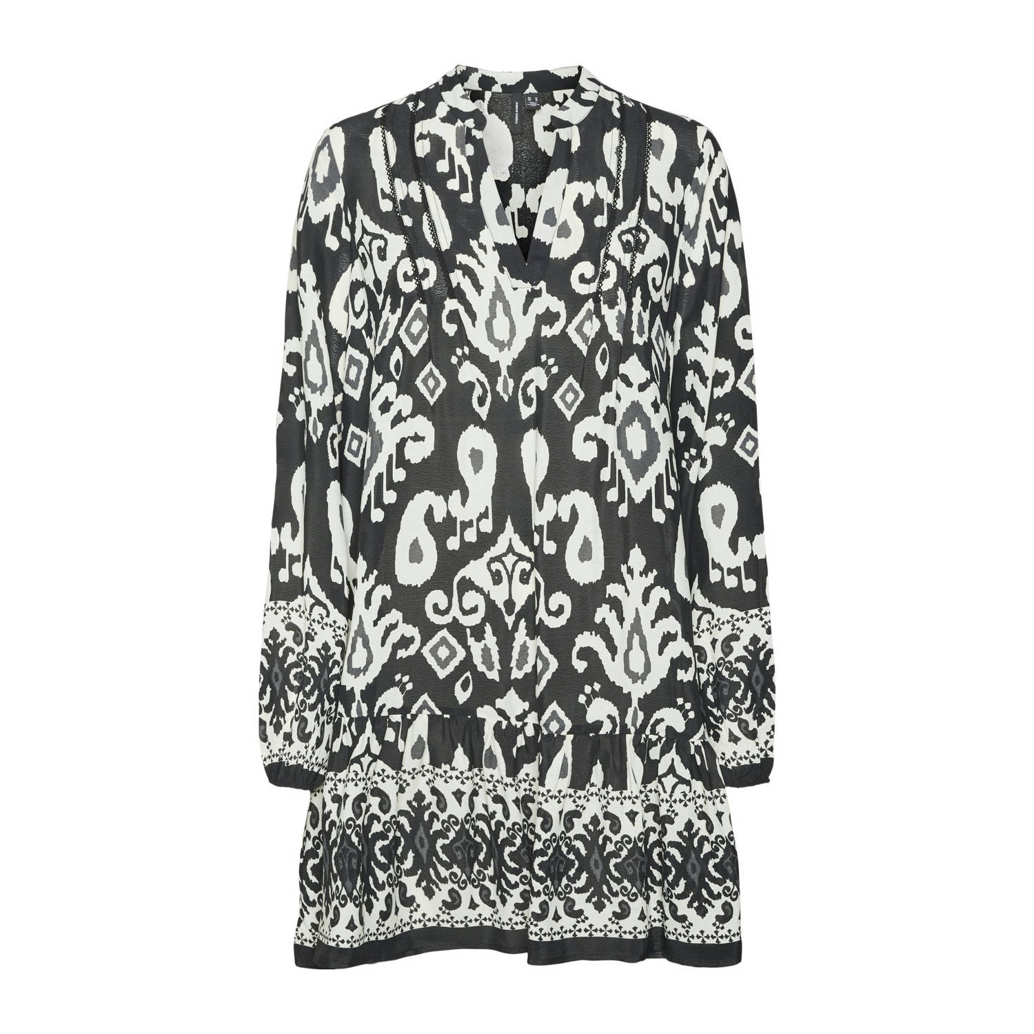 VERO MODA jurk VMJOY met all over print zwart wit