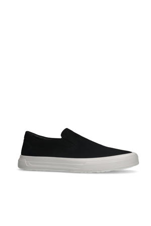 suède loafers zwart