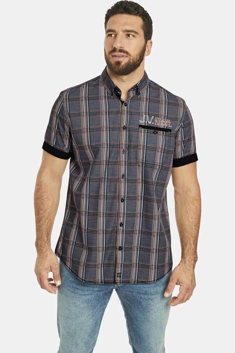 Jan Vanderstorm casual overhemd bruin Jan Vanderstorm casual overhemd bruin