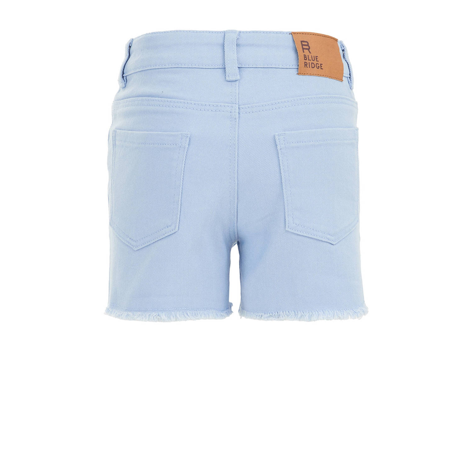 WE Fashion slim fit casual short lichtblauw
