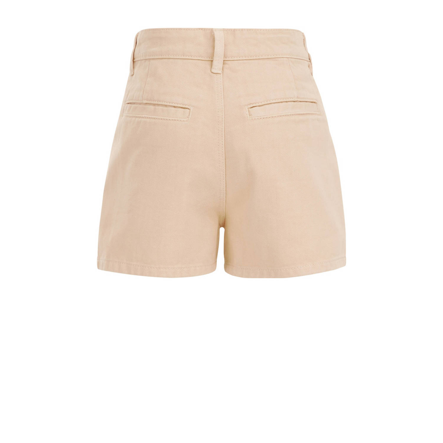 WE Fashion slim fit casual short zand