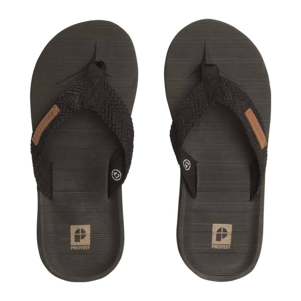 Zwarte heren Protest Haiti teenslippers van textiel