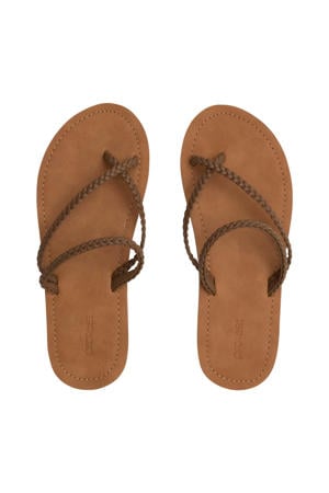 PRthumble teenslippers bruin