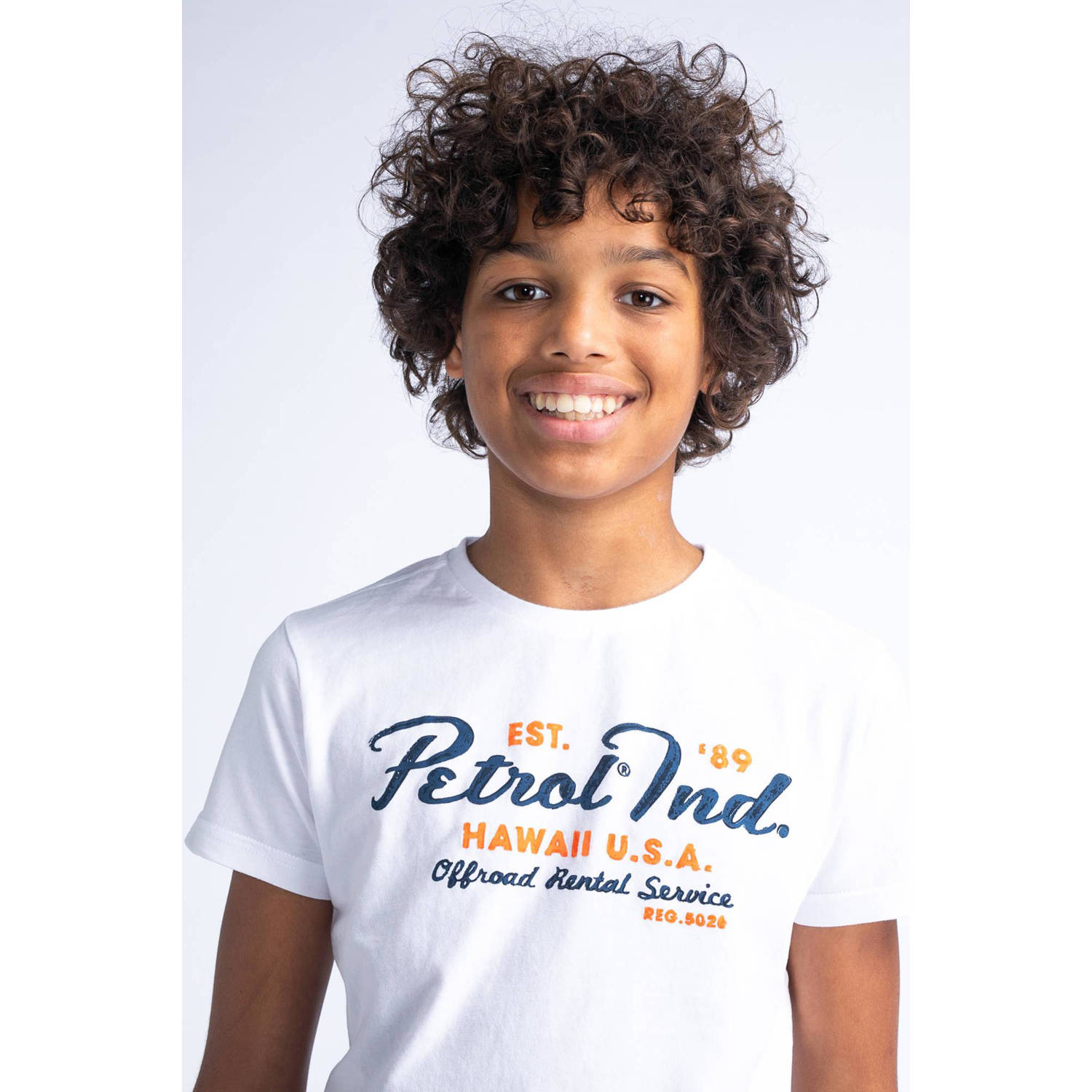 Petrol Industries T-shirt met logo wit