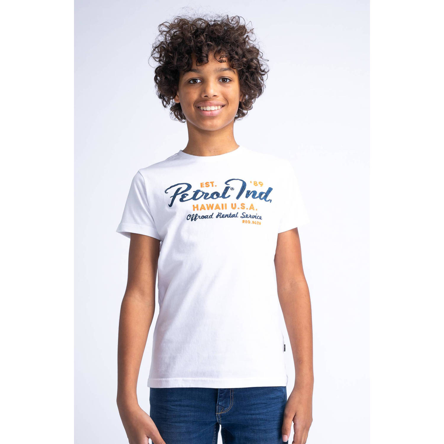 Petrol Industries T-shirt met logo wit