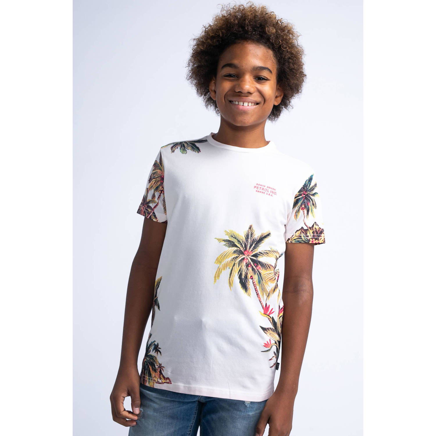 Petrol Industries T-shirt met all over print multicolor