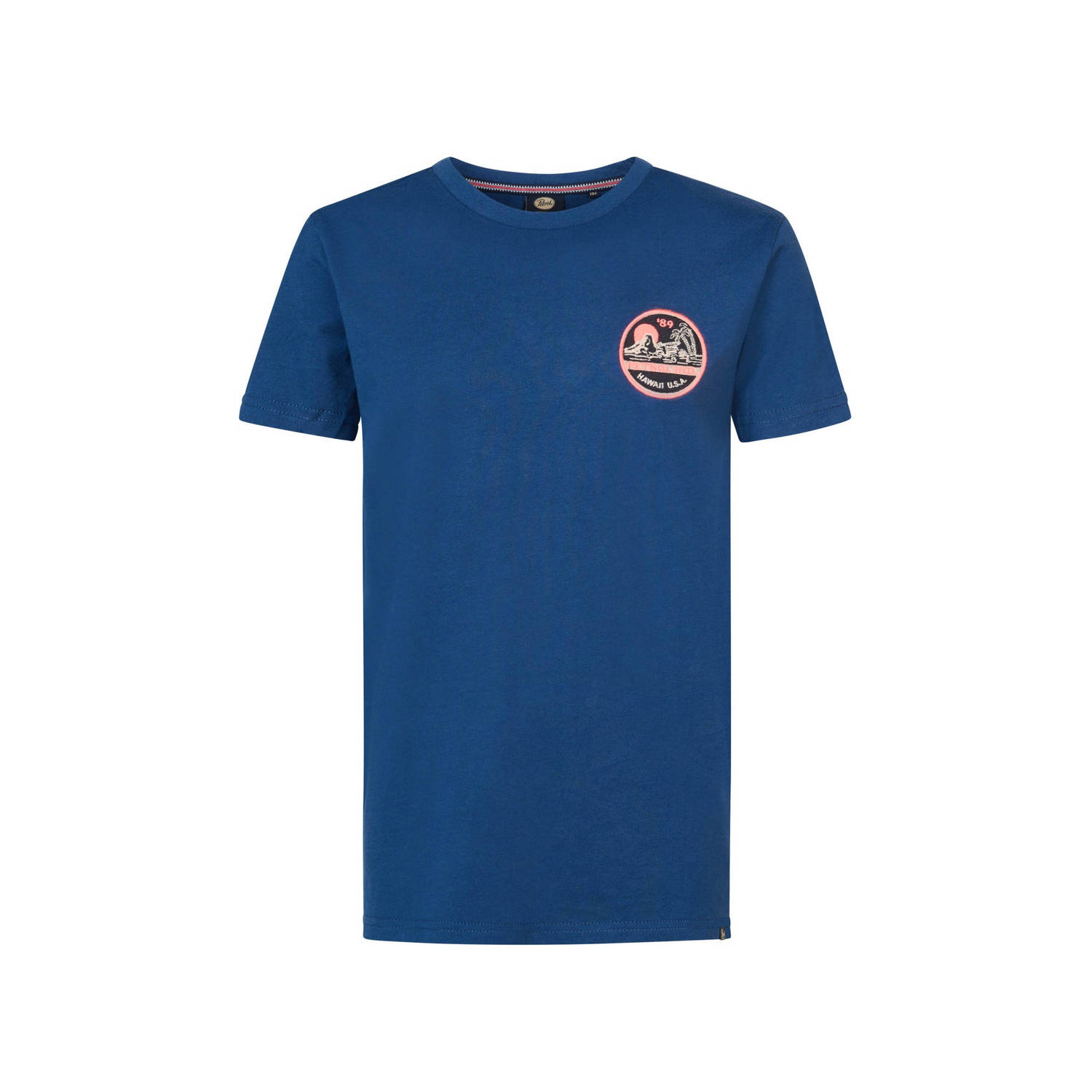 Petrol Industries T-shirt met logo blauw Jongens Katoen Ronde hals Logo 176