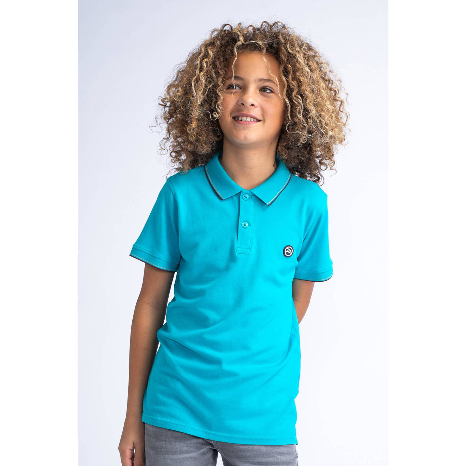 Petrol Industries polo turquoise Blauw Jongens Katoen Polokraag Effen 176