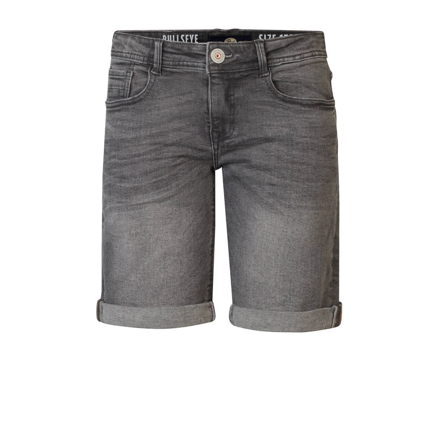 Petrol Industries denim short grey Korte broek Grijs Jongens Stretchdenim 140