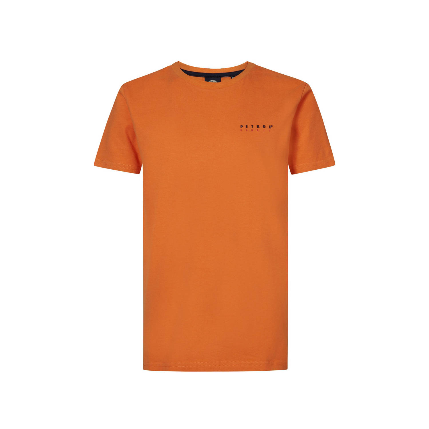 Petrol Industries T-shirt oranje Jongens Katoen Ronde hals Effen 116