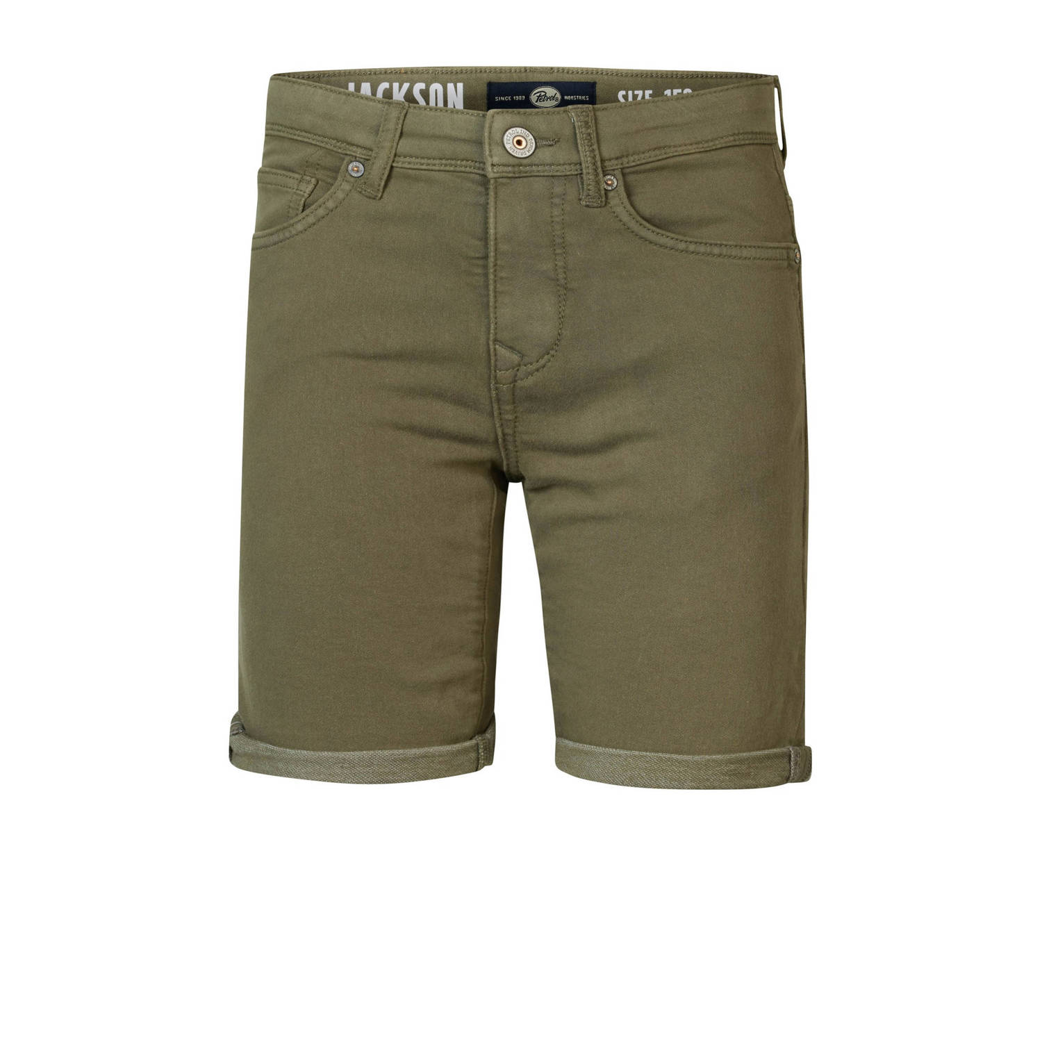 Petrol Industries denim short legergroen