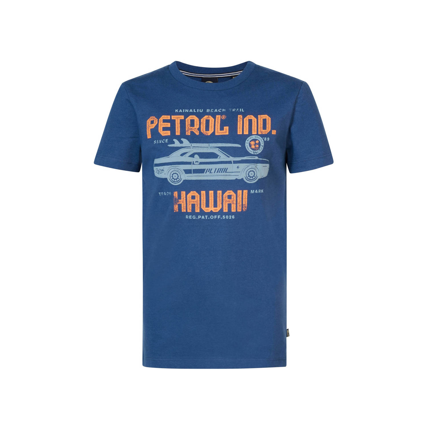 Petrol Industries T-shirt met logo blauw Jongens Katoen Ronde hals Logo 128