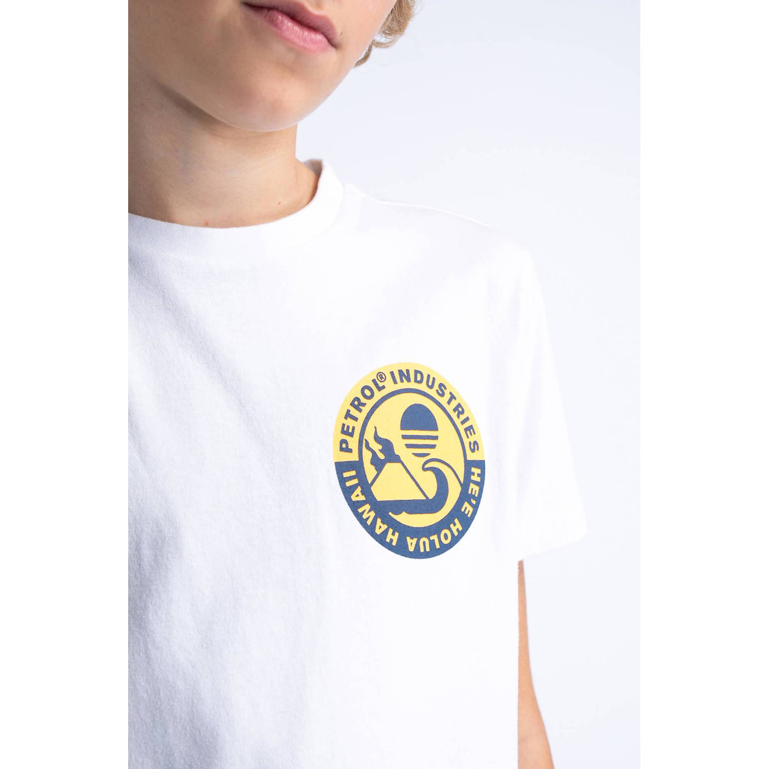 Petrol Industries T-shirt met logo wit