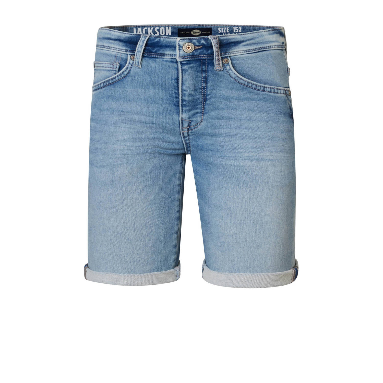 Petrol Industries denim short light stone Korte broek Blauw Jongens Stretchdenim 128