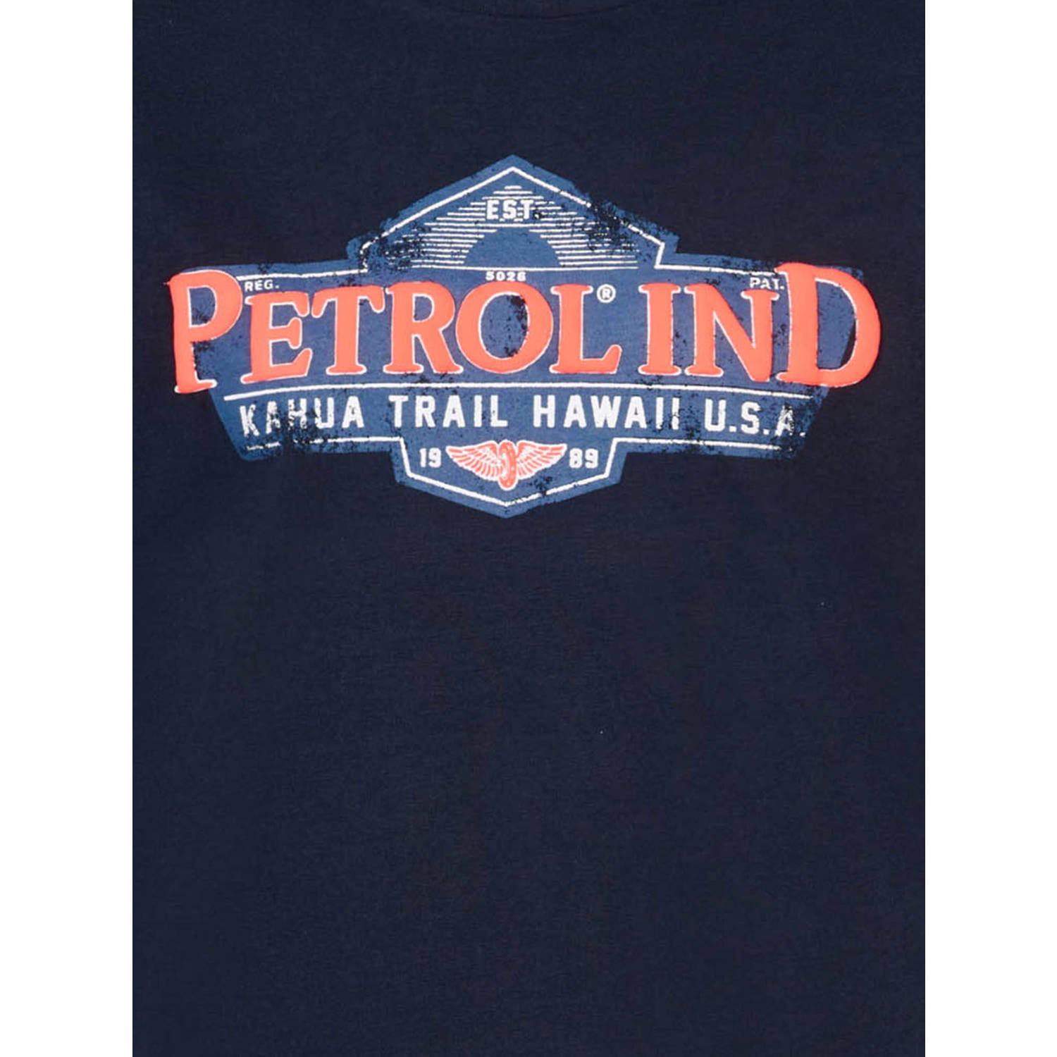 Petrol Industries T-shirt met logo donkerblauw