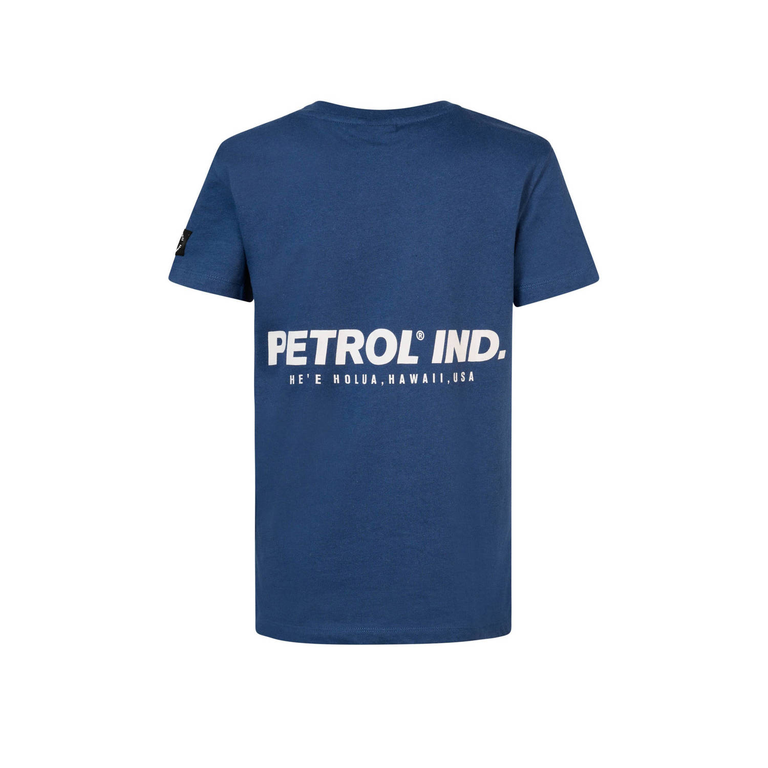 Petrol Industries T-shirt met backprint middenblauw