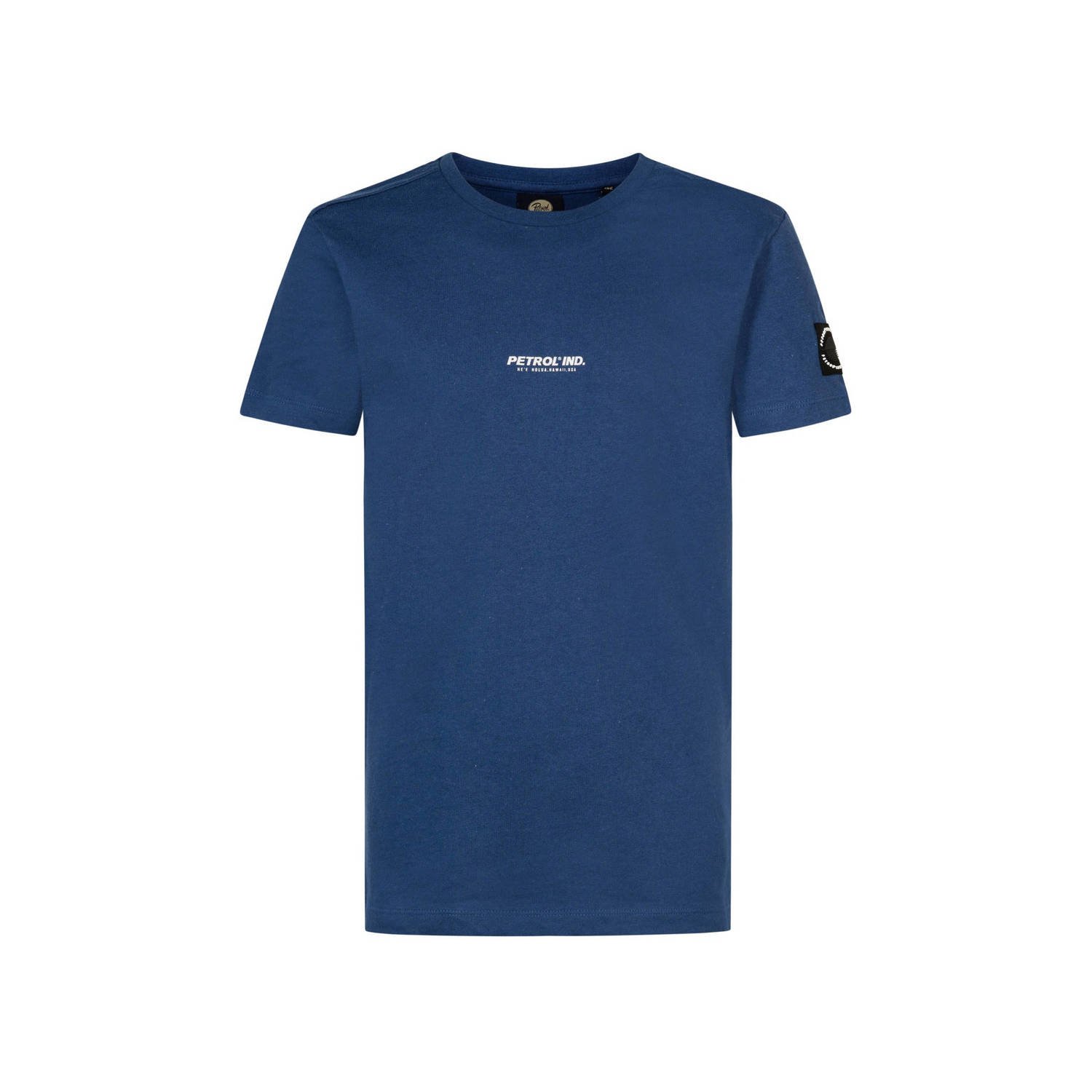 Petrol Industries T-shirt met backprint middenblauw