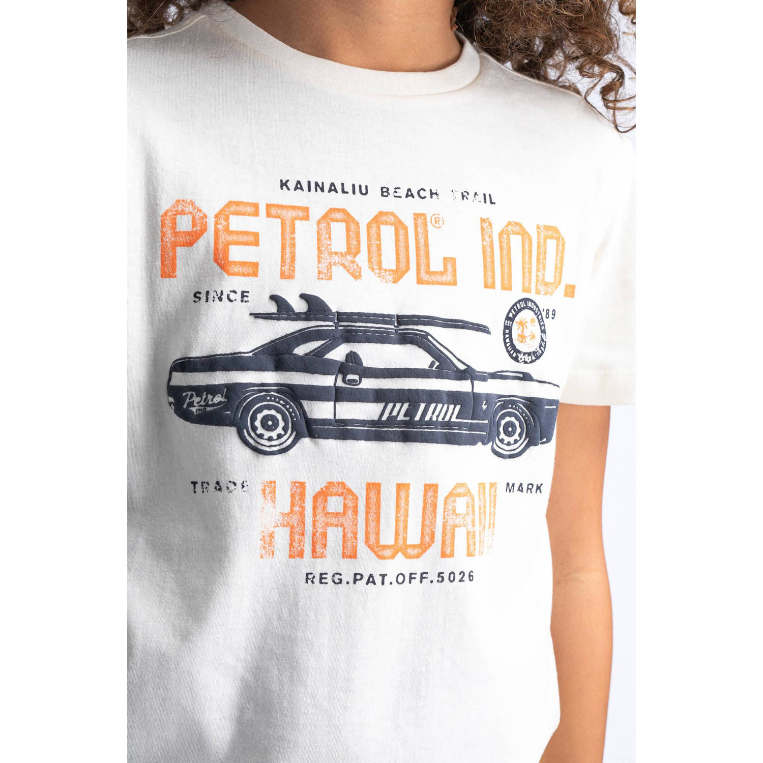 Petrol Industries T-shirt met logo offwhite