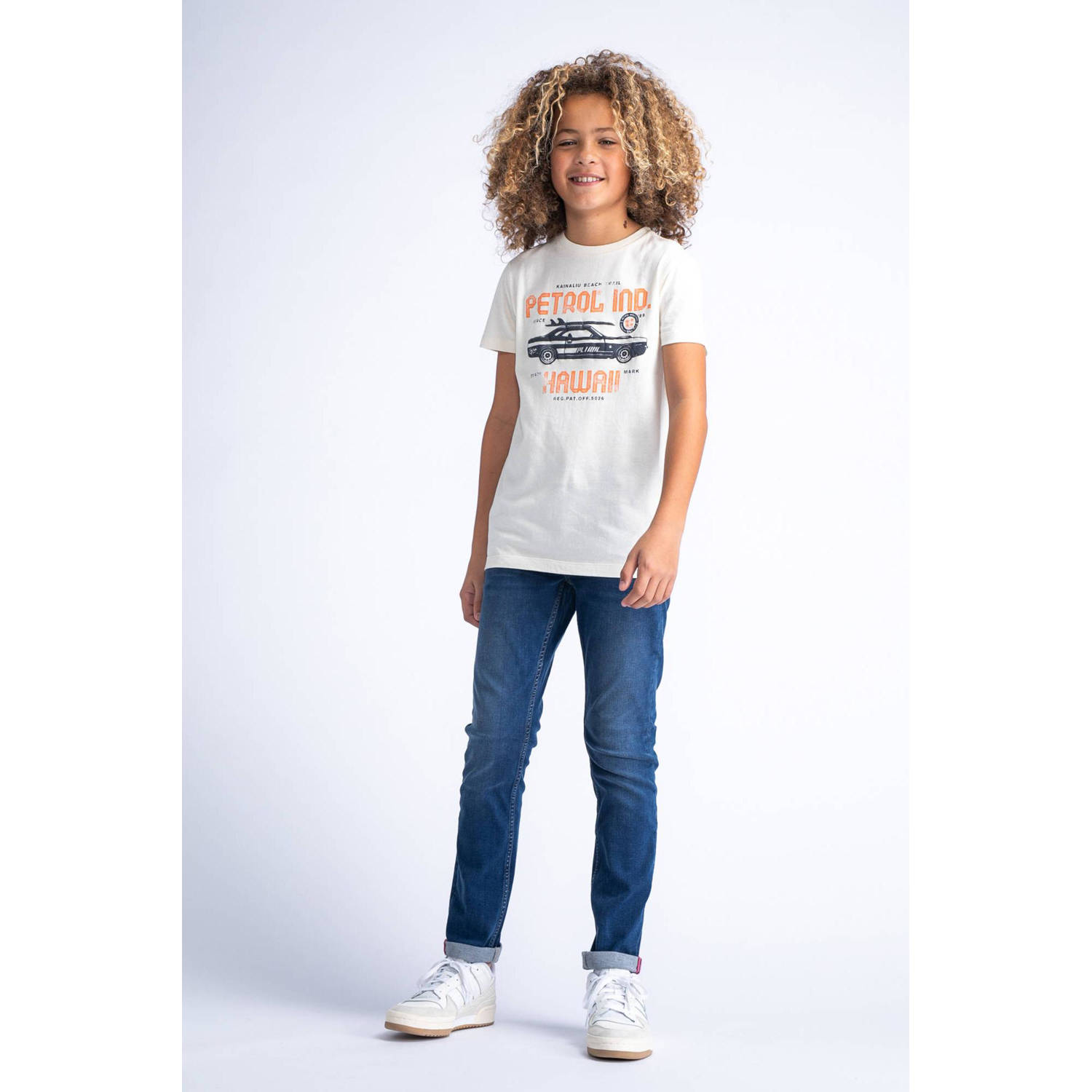 Petrol Industries T-shirt met logo offwhite