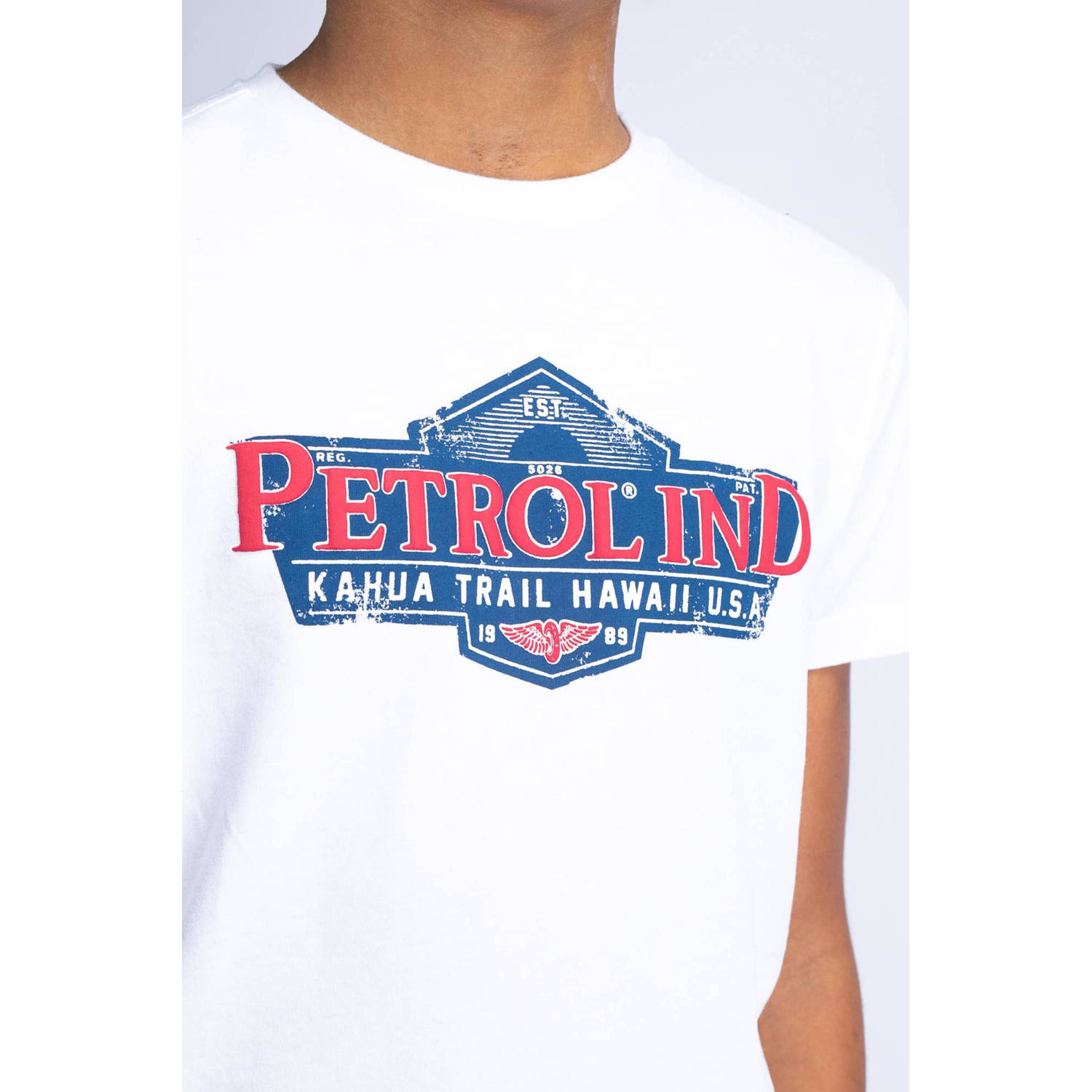 Petrol Industries T-shirt met logo wit