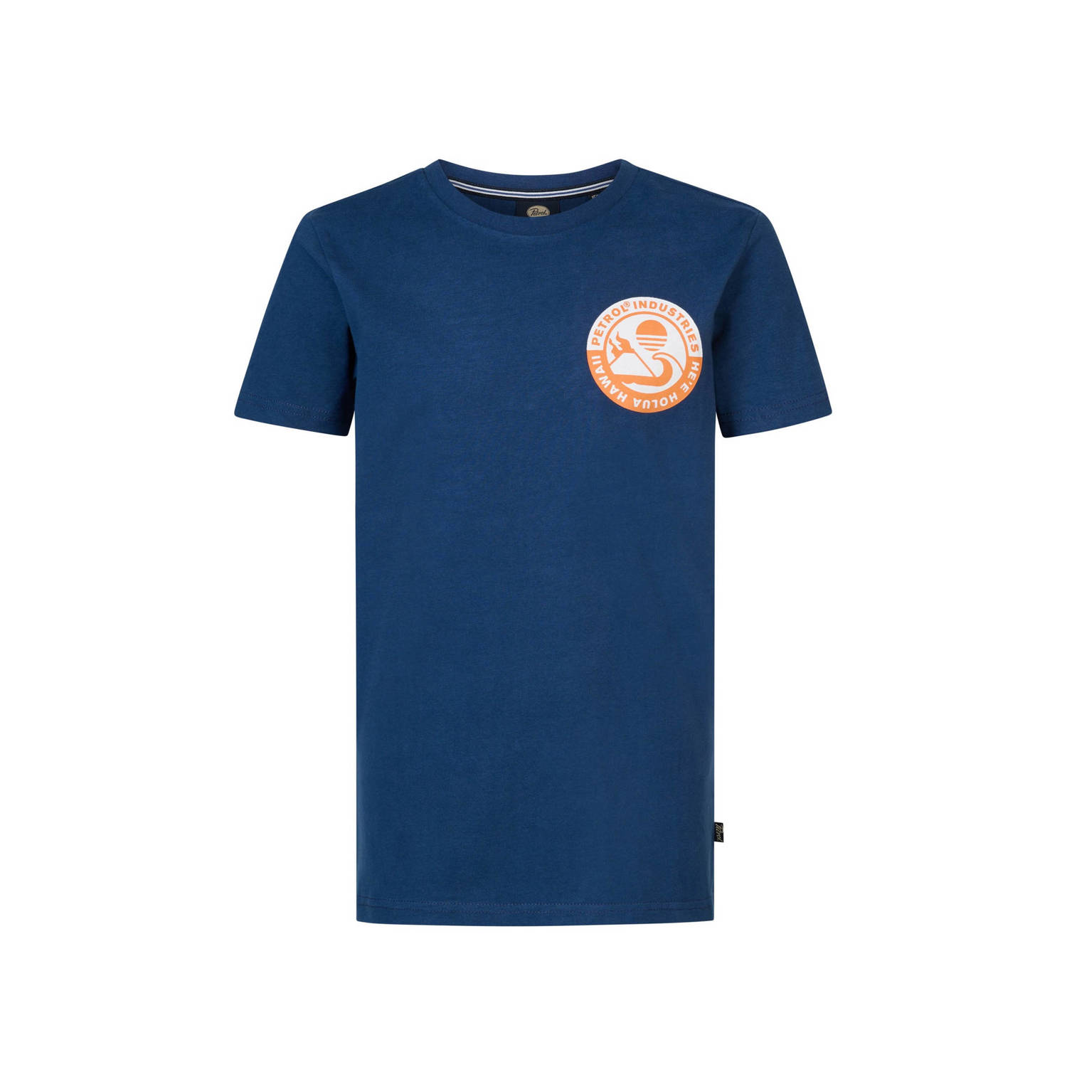 Petrol Industries T-shirt met logo blauw Jongens Katoen Ronde hals Logo 128