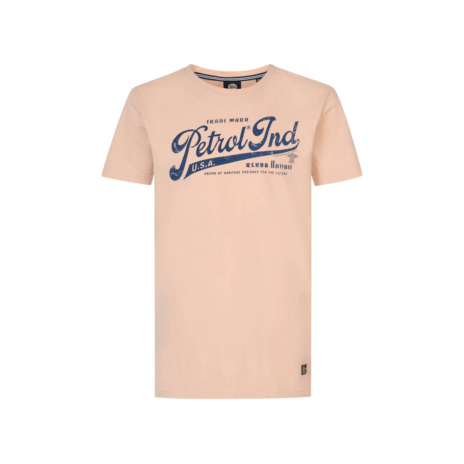 Petrol Industries T-shirt met logo peach