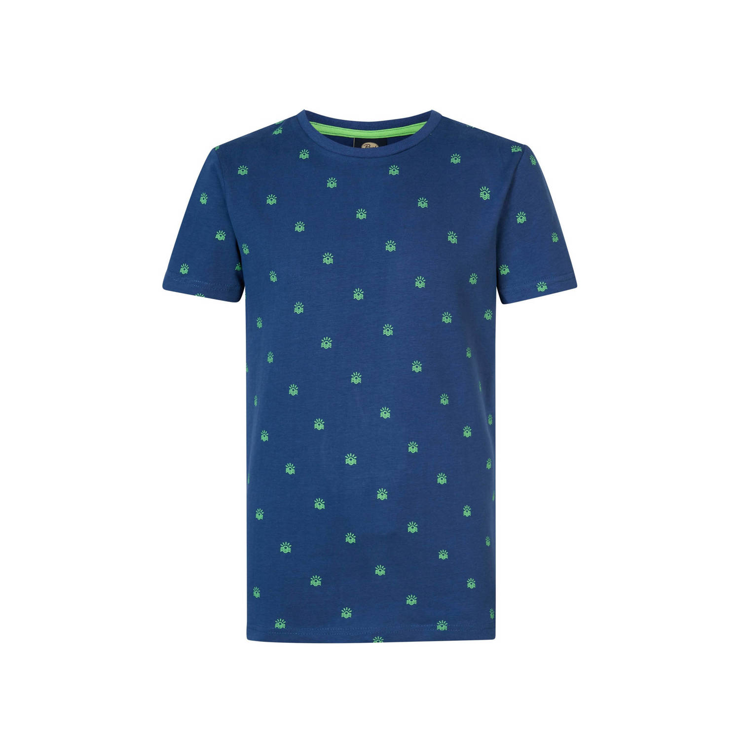 Petrol Industries T-shirt met all over print blauw