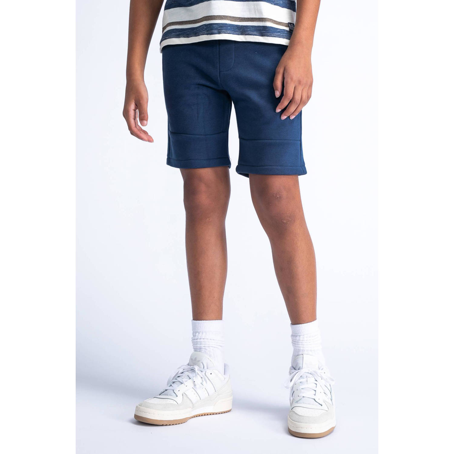 Petrol Industries sweatshort donkerblauw Korte broek Jongens Katoen Effen 140