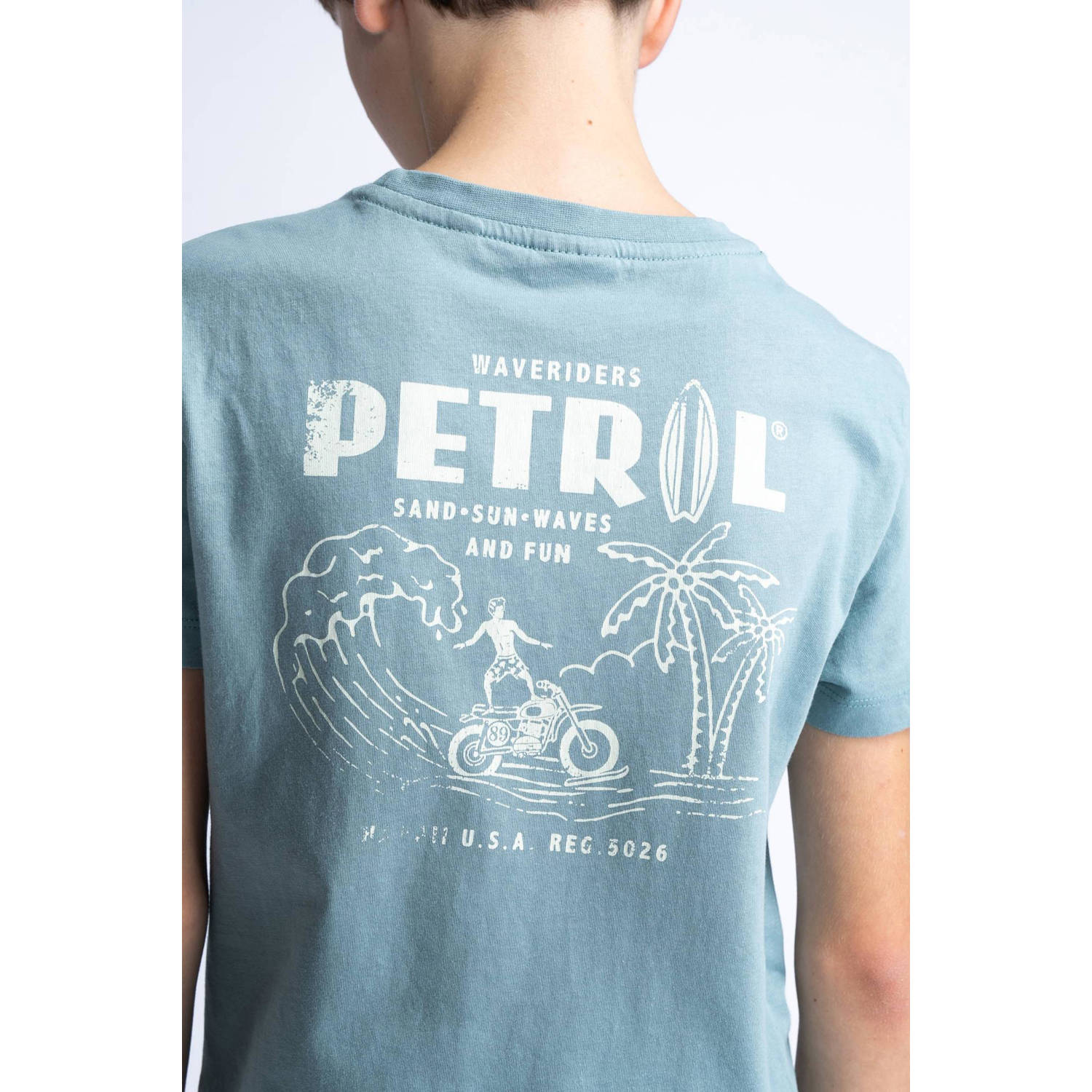 Petrol Industries T-shirt grijsblauw