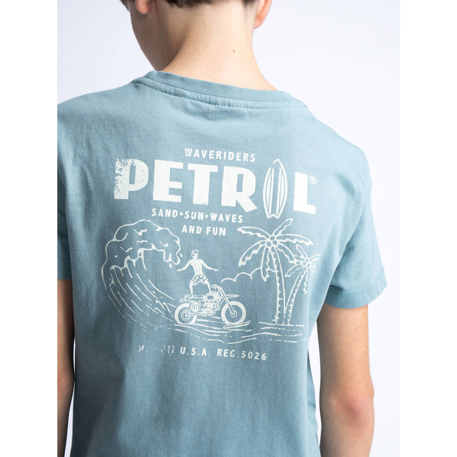 Petrol Industries T-shirt grijsblauw