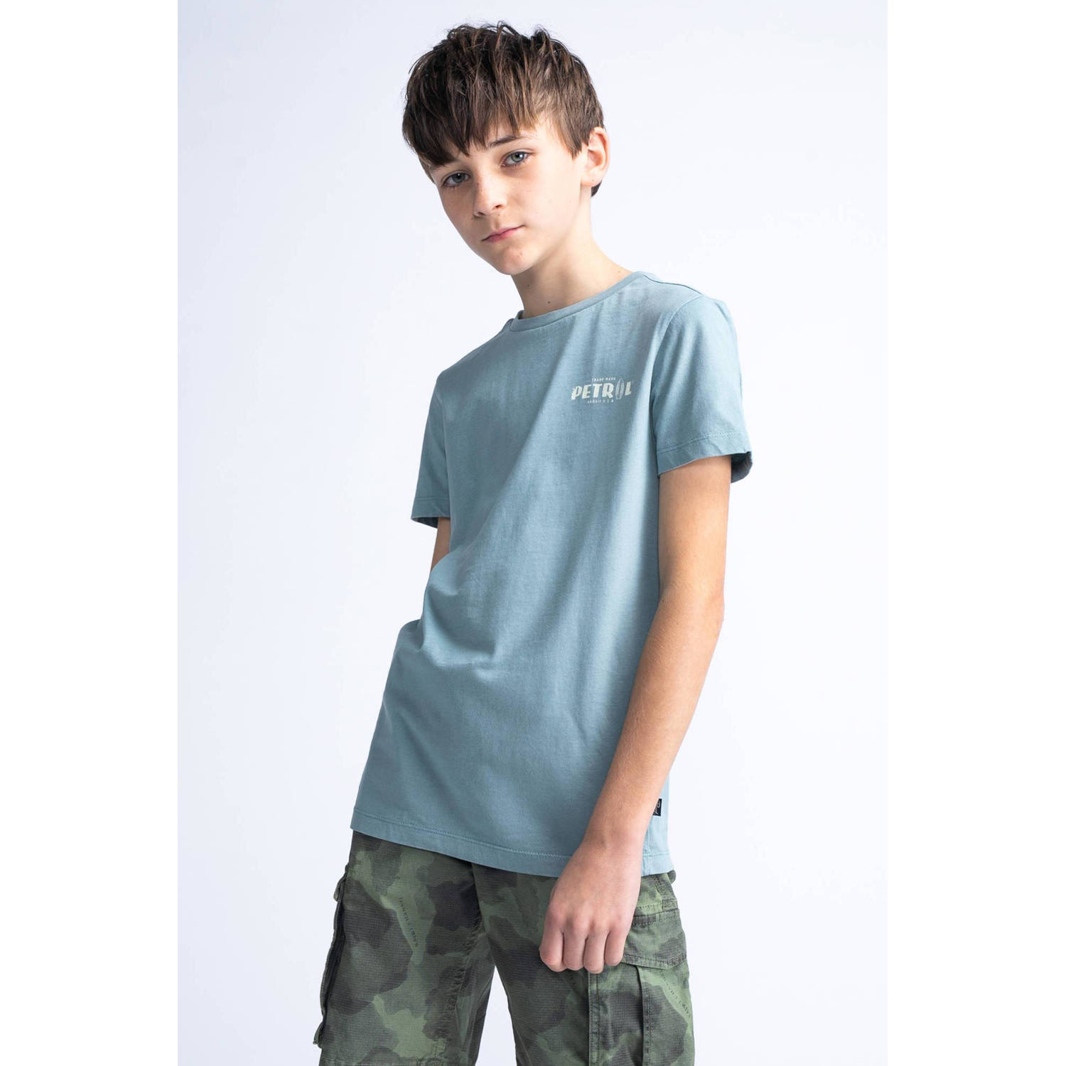 Petrol Industries T-shirt grijsblauw