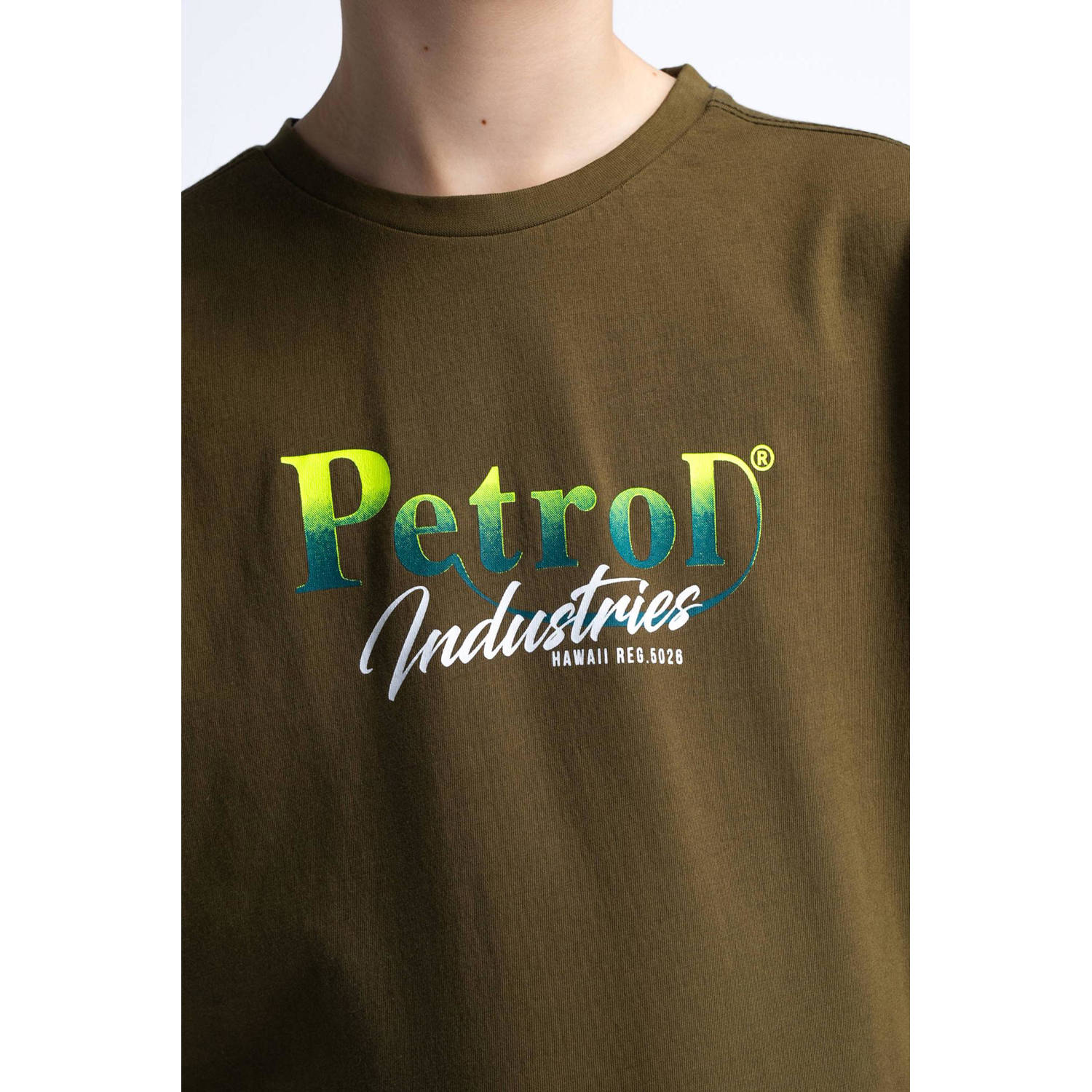 Petrol Industries T-shirt mosgroen