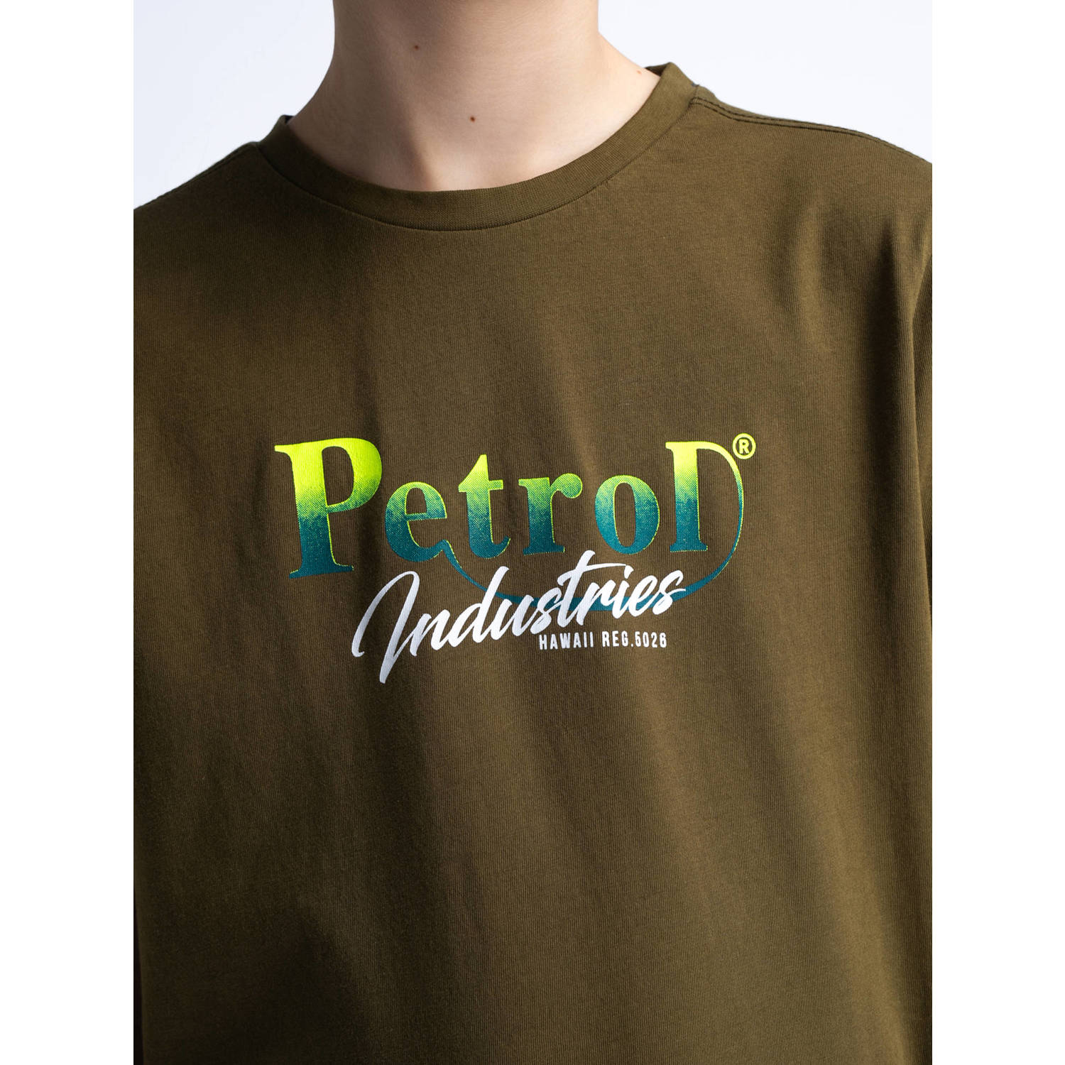 Petrol Industries T-shirt mosgroen