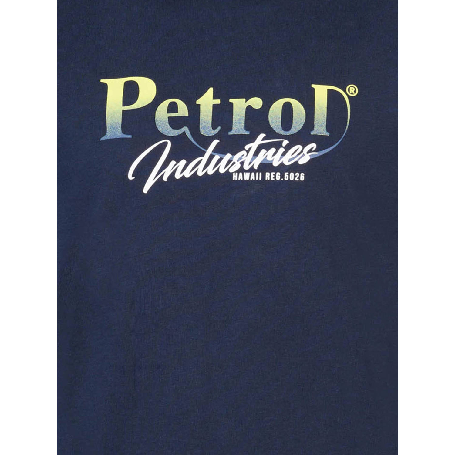 Petrol Industries T-shirt met logo navy
