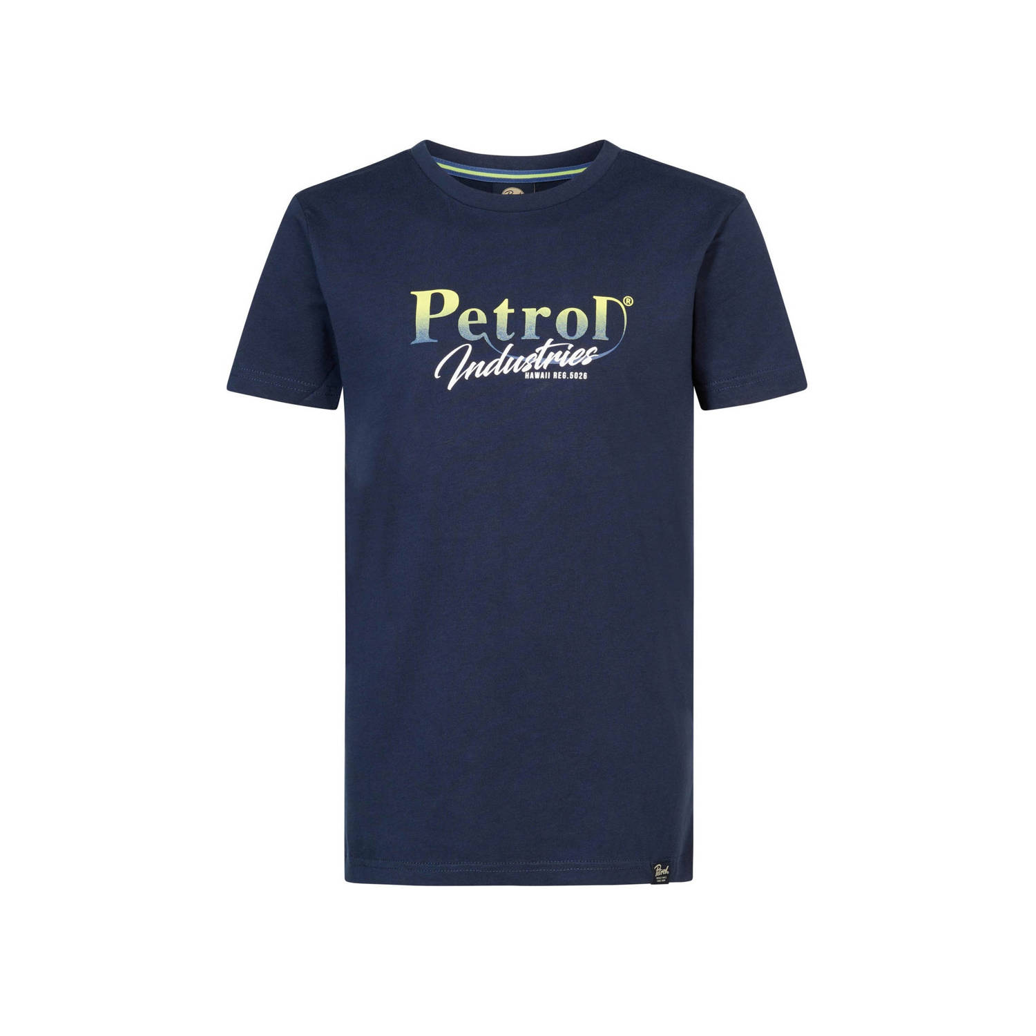Petrol Industries T-shirt met logo navy Blauw Jongens Katoen Ronde hals 116