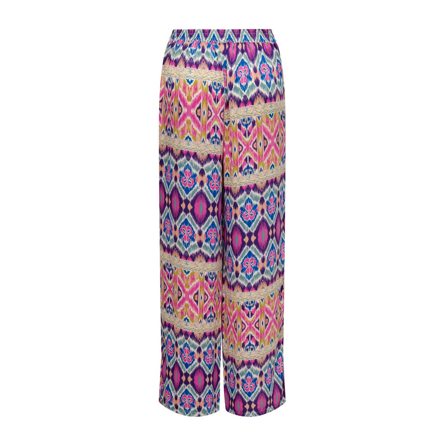 ONLY high waist loose fit broek ONLALMA met bladprint multi