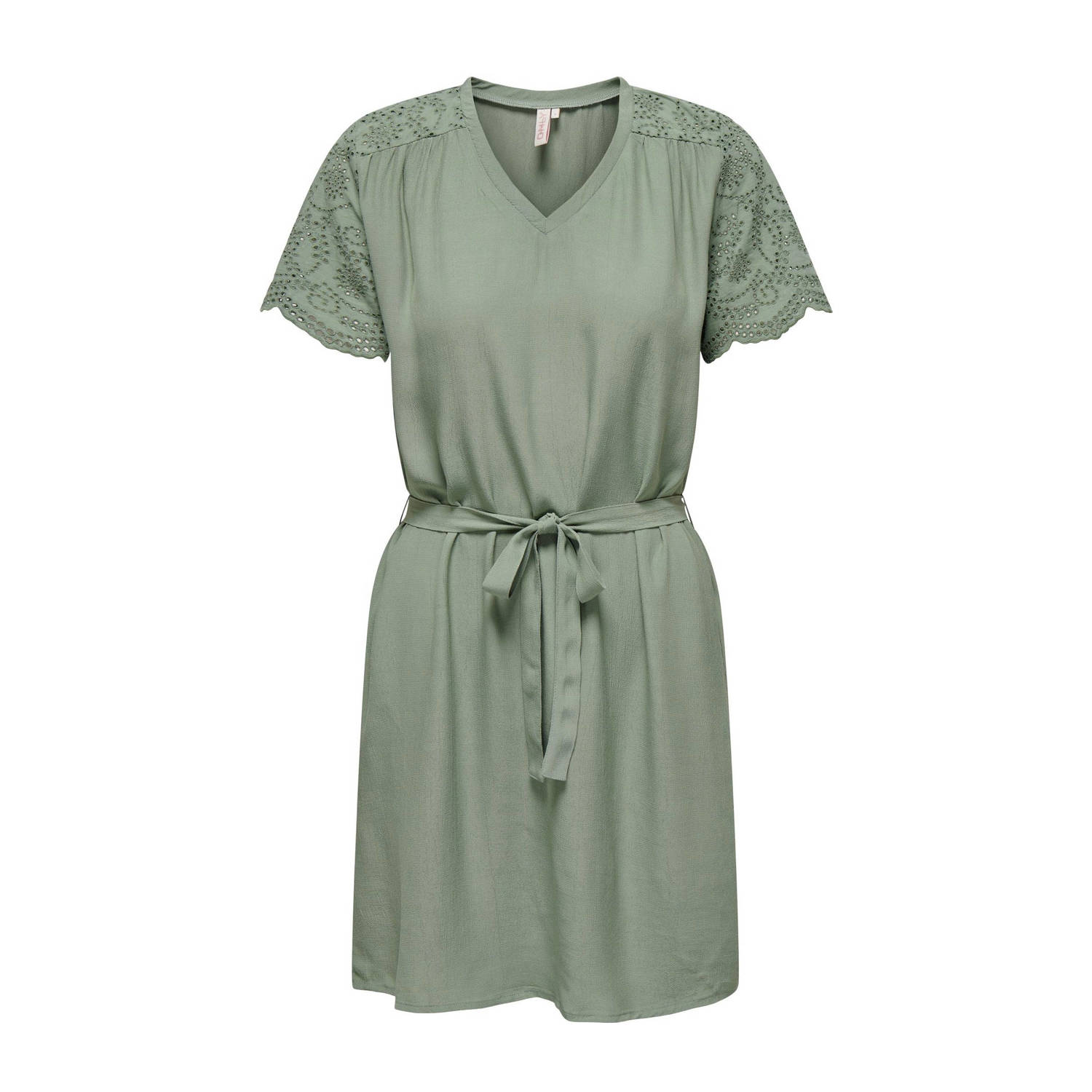Only Mini-jurk ONLJODIE ROU SS V-NECK DRESS WVN