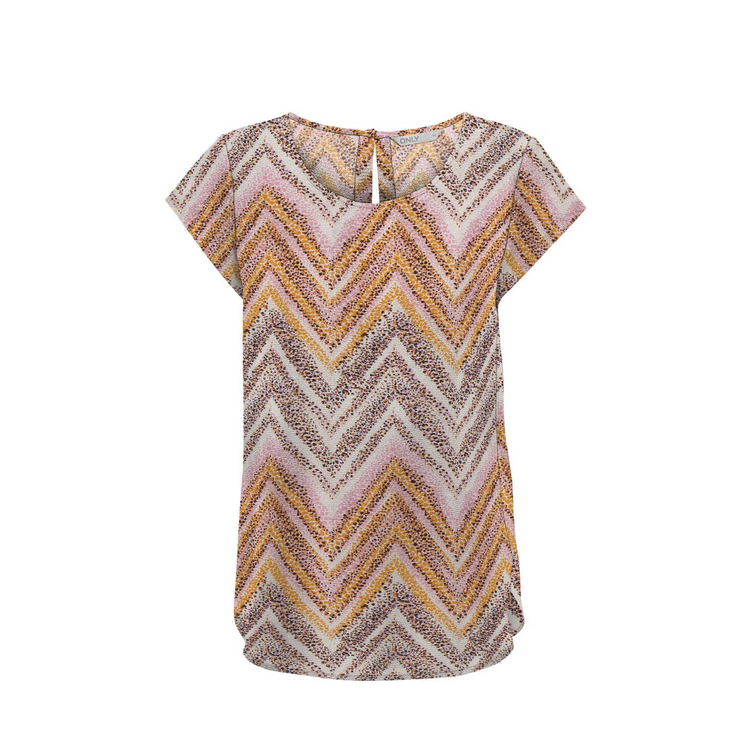 Only Korte mouwen blouse met AOP-print Multicolor Dames