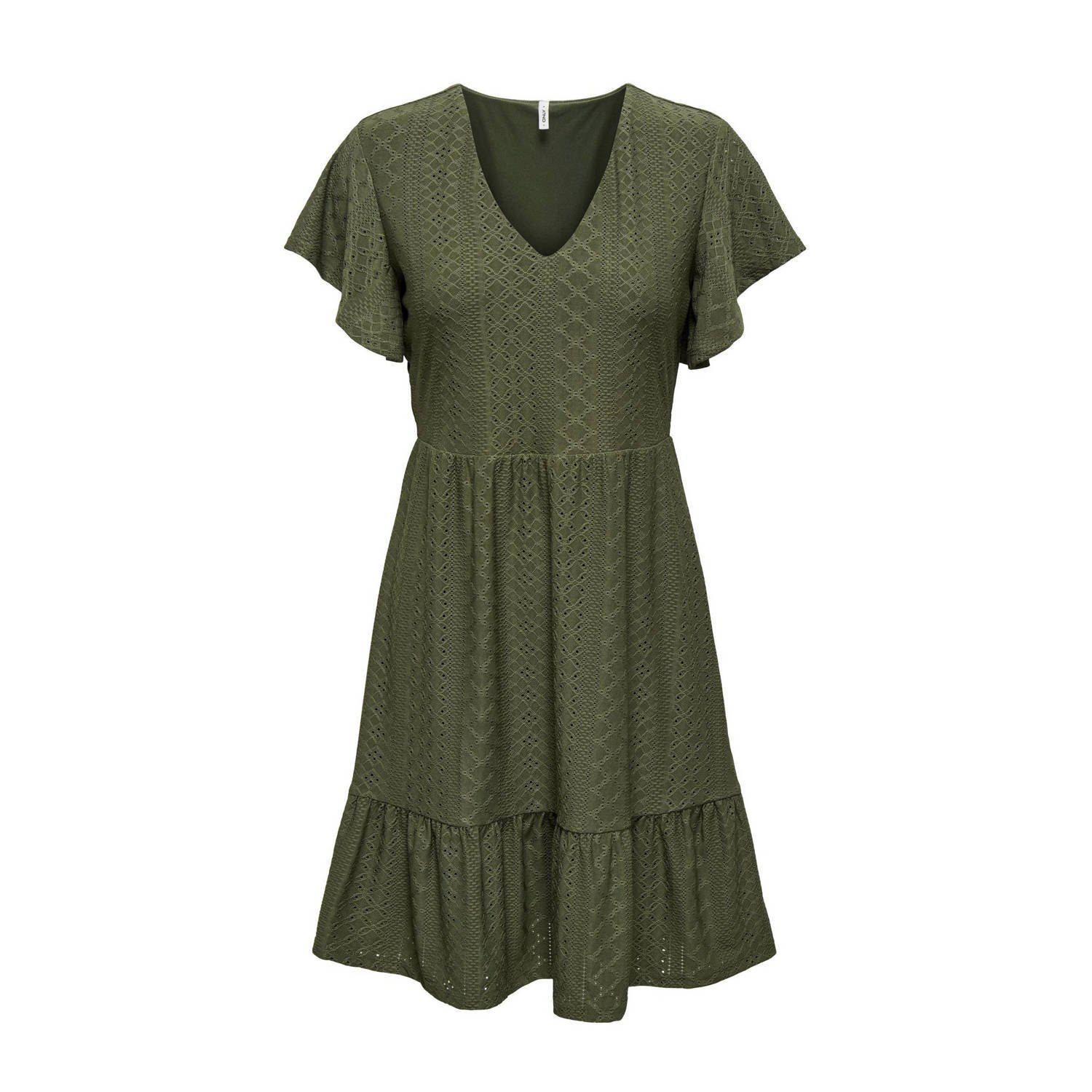 Only Jerseyjurk ONLSANDRA S S V-NECK DRESS JRS