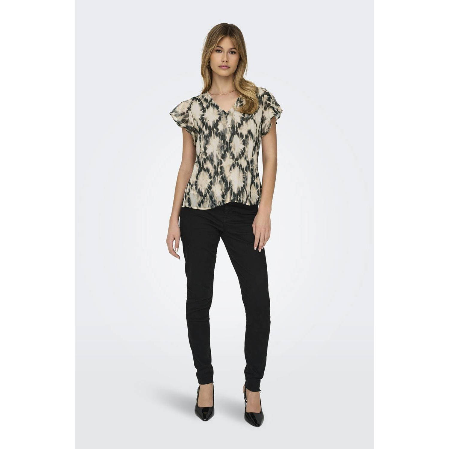ONLY blousetop ONLELENA met all over print en ruches multi
