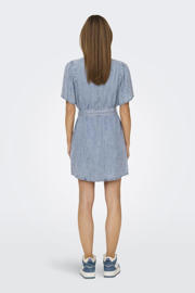 thumbnail: ONLY spijker blousejurk light blue denim